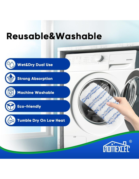 Almohadillas de Microfibra Reutilizables HOMEXCEL - Paquete de 2
