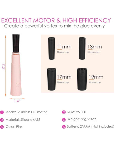 Agitador Eléctrico de Esmalte Brillirare - Mezclador Silencioso 25000rpm