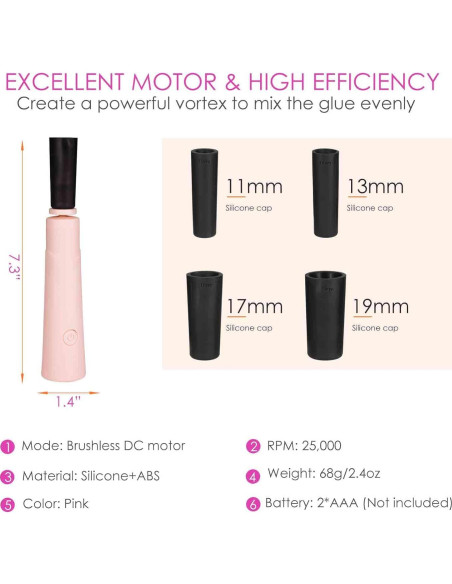 Agitador Eléctrico de Esmalte Brillirare - Mezclador Silencioso 25000rpm