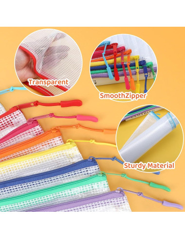 24 Bolsas de Almacenamiento de Malla YOPCDJ A3 43x30 cm