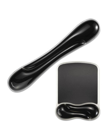 Reposamuñecas de Gel Duo Kensington Mediano Negro Ergonómico