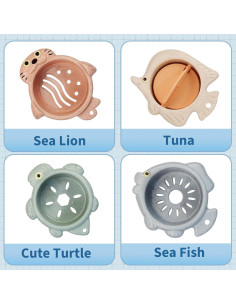 Set de Juguetes de Baño LZZAPJ para Bebés 6-12 Meses 2