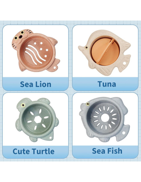 Set de Juguetes de Baño LZZAPJ para Bebés 6-12 Meses