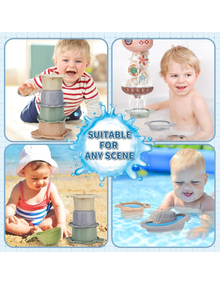 Set de Juguetes de Baño LZZAPJ para Bebés 6-12 Meses