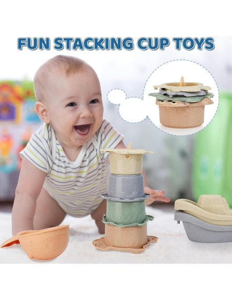 Set de Juguetes de Baño LZZAPJ para Bebés 6-12 Meses