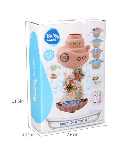 Set de Juguetes de Baño LZZAPJ para Bebés 6-12 Meses
