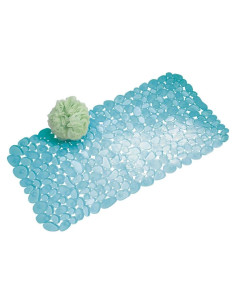 Alfombrilla de Baño Antideslizante iDesign Pebblz 34.9x67.3cm Azul