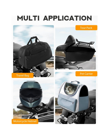 Soporte de Equipaje Desmontable PBYMT Negro para Harley 2014-2025