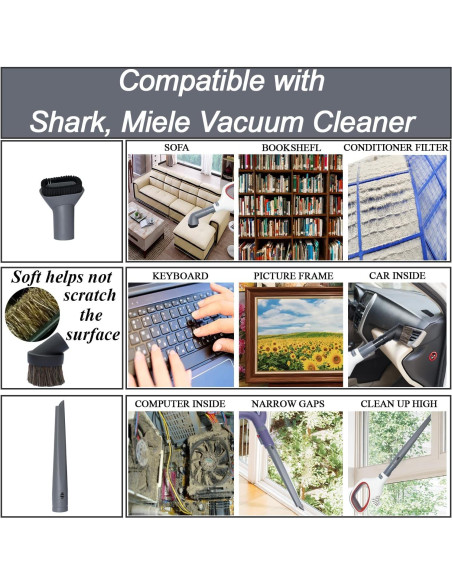 Kit de Accesorios para Aspiradora Shark GHAMADE 35MM