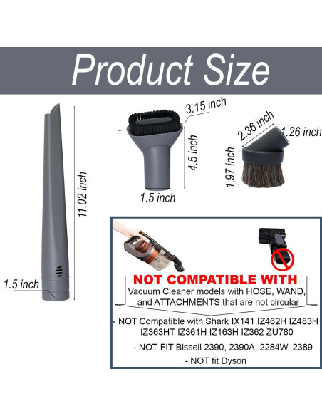 Kit de Accesorios para Aspiradora Shark GHAMADE 35MM