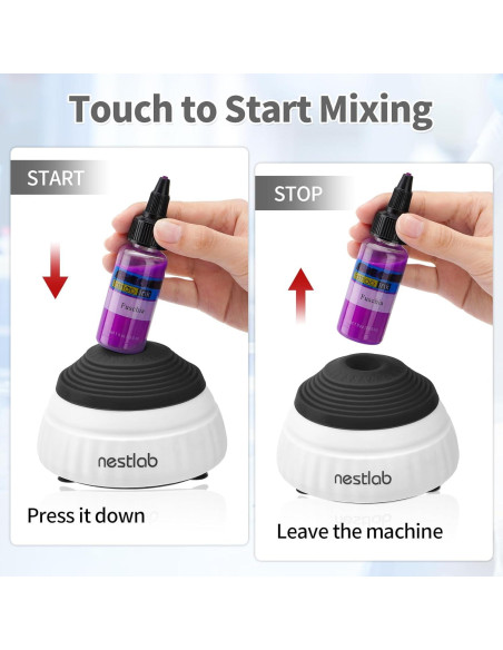 Mini Mezclador Vortex Nestlab 3000RPM Táctil Negro