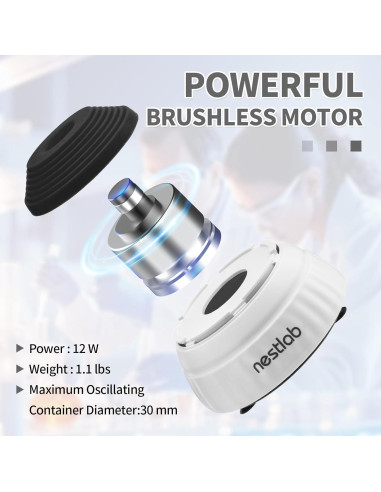 Mini Mezclador Vortex Nestlab 3000RPM Táctil Negro