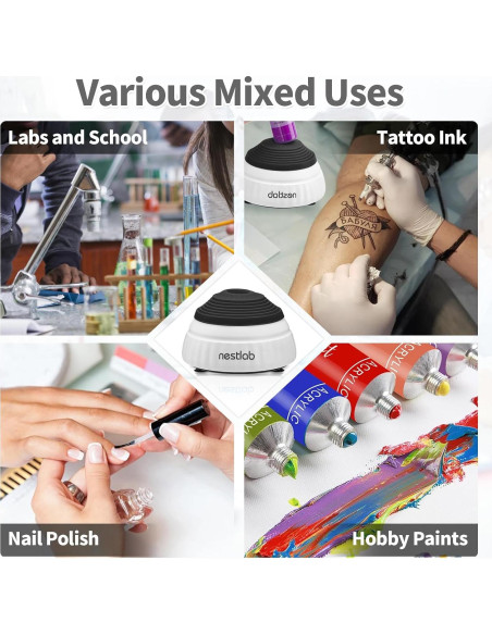 Mini Mezclador Vortex Nestlab 3000RPM Táctil Negro