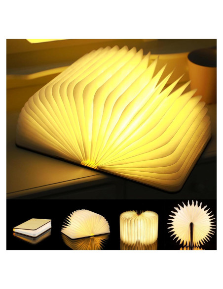 Lámpara de Libro Plegable LOVUMMOR LED Recargable USB 12x9cm Lámpara de Libro Plegable LOVUMMOR LED Recargable USB 12x9cm