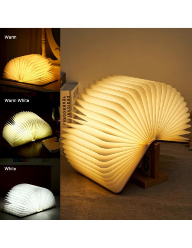 Lámpara de Libro Plegable LOVUMMOR LED Recargable USB 12x9cm