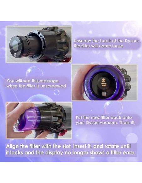 Paquete de 4 Filtros de Reemplazo Isinlive para Dyson V11