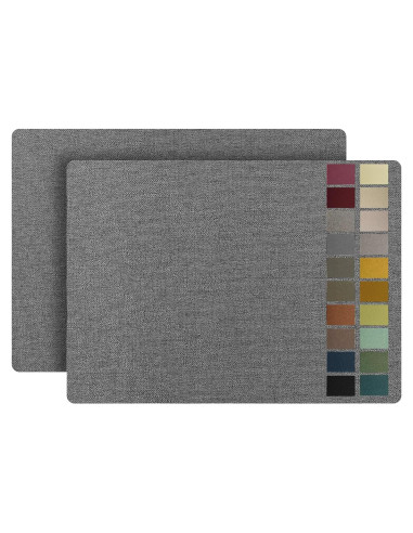 Parche Autoadhesivo de Tela de Lino ILOFRI 20x28 cm 2 Pcs - Gris Claro
