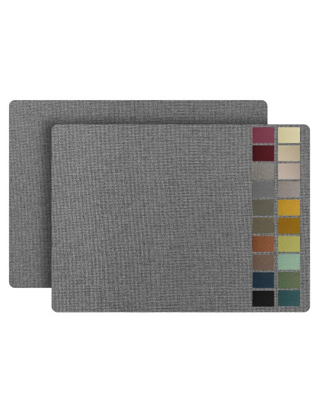 Parche Autoadhesivo de Tela de Lino ILOFRI 20x28 cm 2 Pcs - Gris Claro