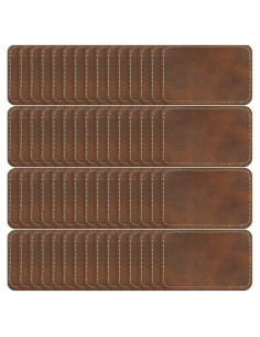 Parches de Cuero Sintético Dunzy 60 Pcs 8.9x6.4 cm Oro Antiguo