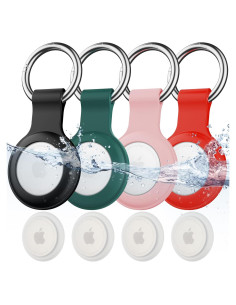 Paquete de 4 fundas de silicona a prueba de agua para AirTag