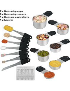 Juego de Tazas y Cucharas Medidoras Magnéticas Smithcraft 15 Piezas 2