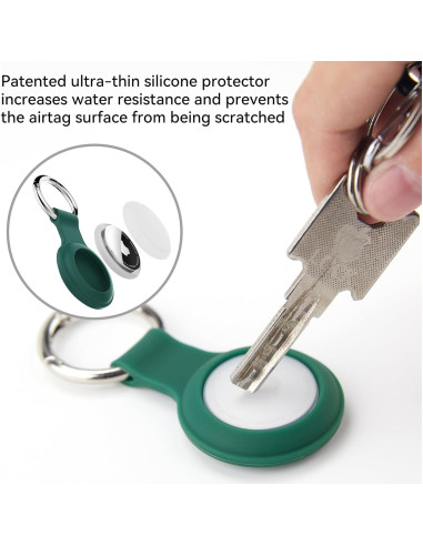 Paquete de 4 fundas de silicona a prueba de agua para AirTag