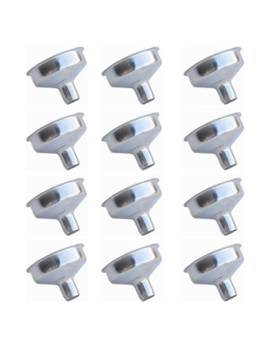 12 Embudos Miniatura Acero Inoxidable Yansanido 3.68 cm