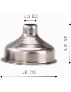 12 Embudos Miniatura Acero Inoxidable Yansanido 3.68 cm 2