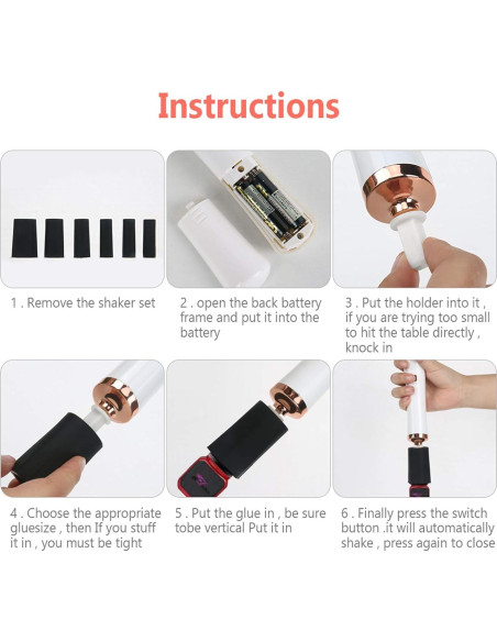 Agitador Eléctrico de Pegamento Eenten para Pestañas y Uñas