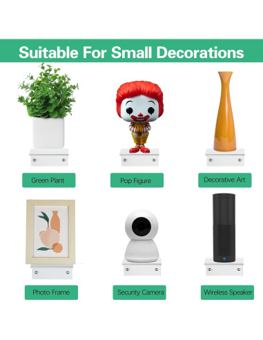 Estanterías Flotantes de Acrílico Juexica 20 Unidades 10x9x5cm