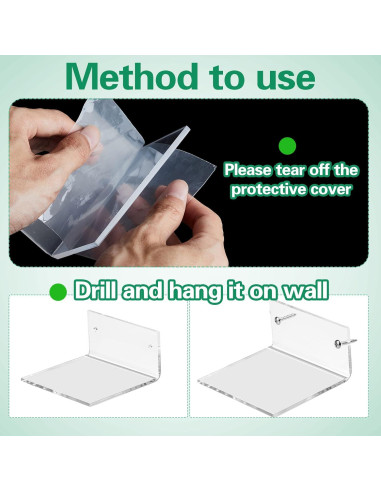 Estanterías Flotantes de Acrílico Juexica 20 Unidades 10x9x5cm