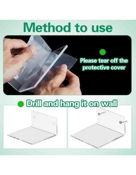 Estanterías Flotantes de Acrílico Juexica 20 Unidades 10x9x5cm