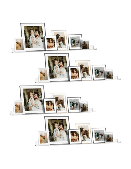 Estante Flotante Acrílico HBlife 48" Paquete de 4 para Niños