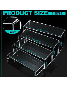Soportes de Exhibición Acrílicos Sintuff 24 Pcs 4 Niveles 2