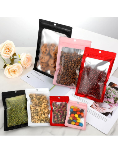 Paquete de 100 Bolsas Mylar Reutilizables EgticLive 10.67x17.27 cm