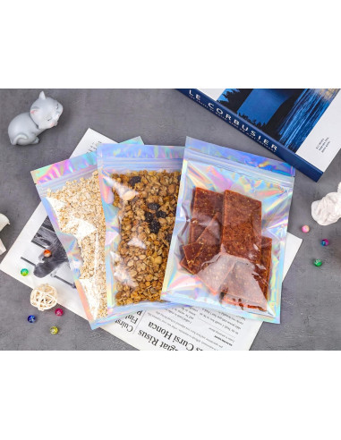 Bolsas de Mylar Holográficas NPLUX 100 Unidades 12.7x20.32CM