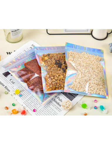 Bolsas de Mylar Holográficas NPLUX 100 Unidades 12.7x20.32CM
