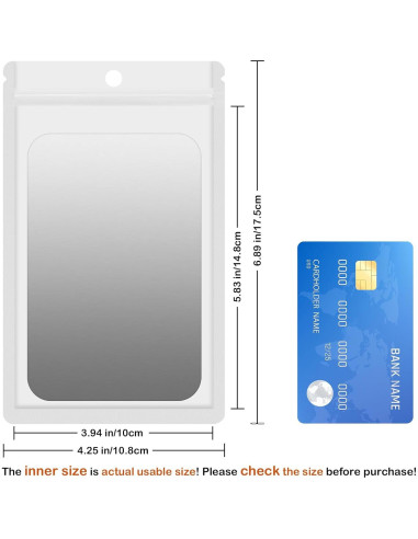 Paquete de 100 Bolsas Mylar Reutilizables EgticLive 10.67x17.27 cm