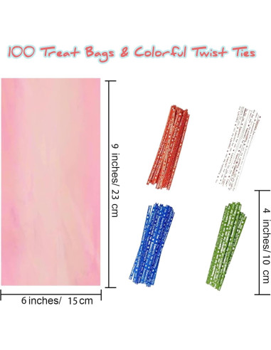 Bolsas de Celofán Holográficas PACKSISTER 15.24x22.86 cm 100 Pcs