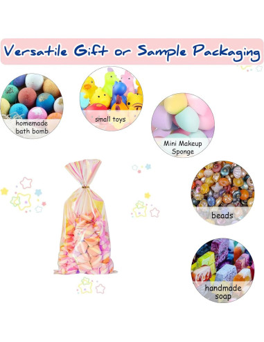 Bolsas de Celofán Holográficas PACKSISTER 15.24x22.86 cm 100 Pcs