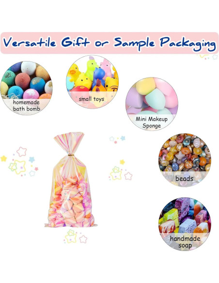 Bolsas de Celofán Holográficas PACKSISTER 15.24x22.86 cm 100 Pcs