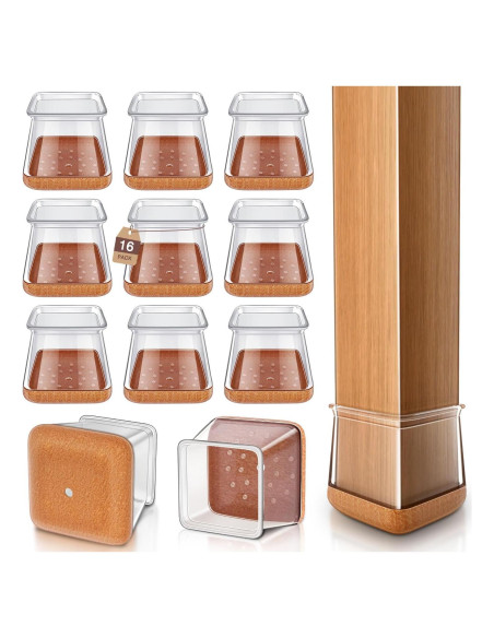 Protectores de Suelo para Patas de Silla YOZON 16 Piezas Silicona