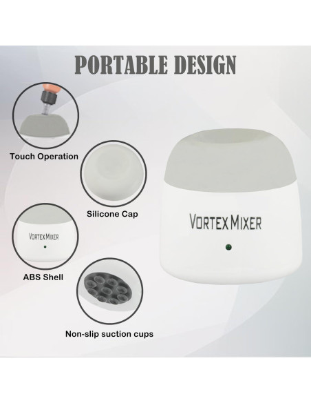 Mezclador Vortex Mini HUBEST 5200RPM para Laboratorio y Pintura
