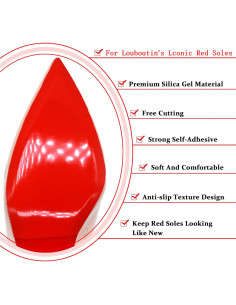 Protectores de Suela Roja BHXANZOU 8 Pcs Antideslizantes 15.24x11.43cm 2