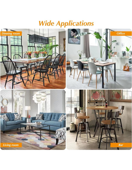 24 Protectores de Suelo de Silicona Joeyrras para Sillas Grandes