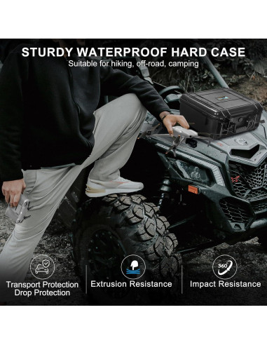 Estuche Duro Impermeable Lekufee para DJI Air 3S y Accesorios