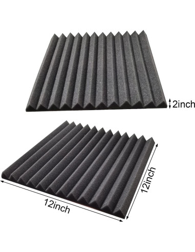 Paneles Acústicos de Espuma Ikaufen 48 Piezas 30x30cm