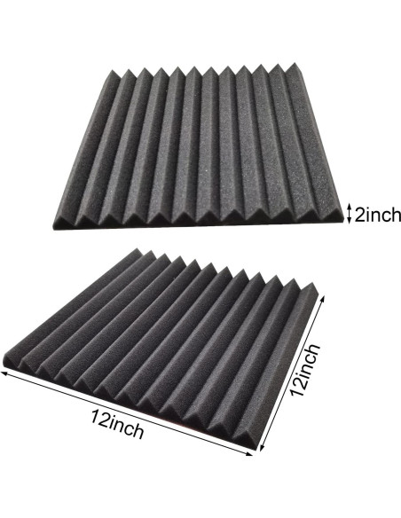 Paneles Acústicos de Espuma Ikaufen 48 Piezas 30x30cm