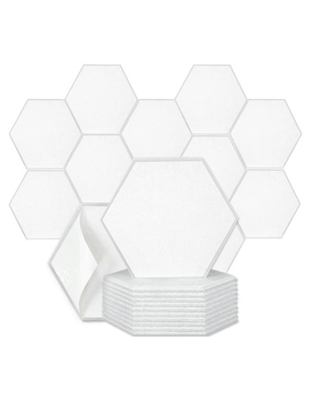 Paquete de 12 Paneles Acústicos Hexagonales QINGFANGLI 35.88x31.5cm Paquete de 12 Paneles Acústicos Hexagonales QINGFANGLI 35.88x31.5cm