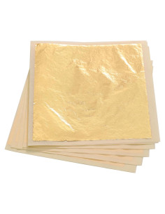 Hojas de Oro Imitación KINNO 5 Pcs 11 x 11 cm para Manualidades